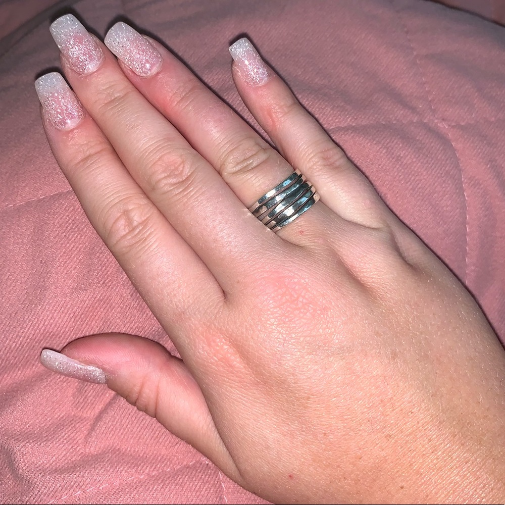 James Avery stacked silver ring SIZE 6